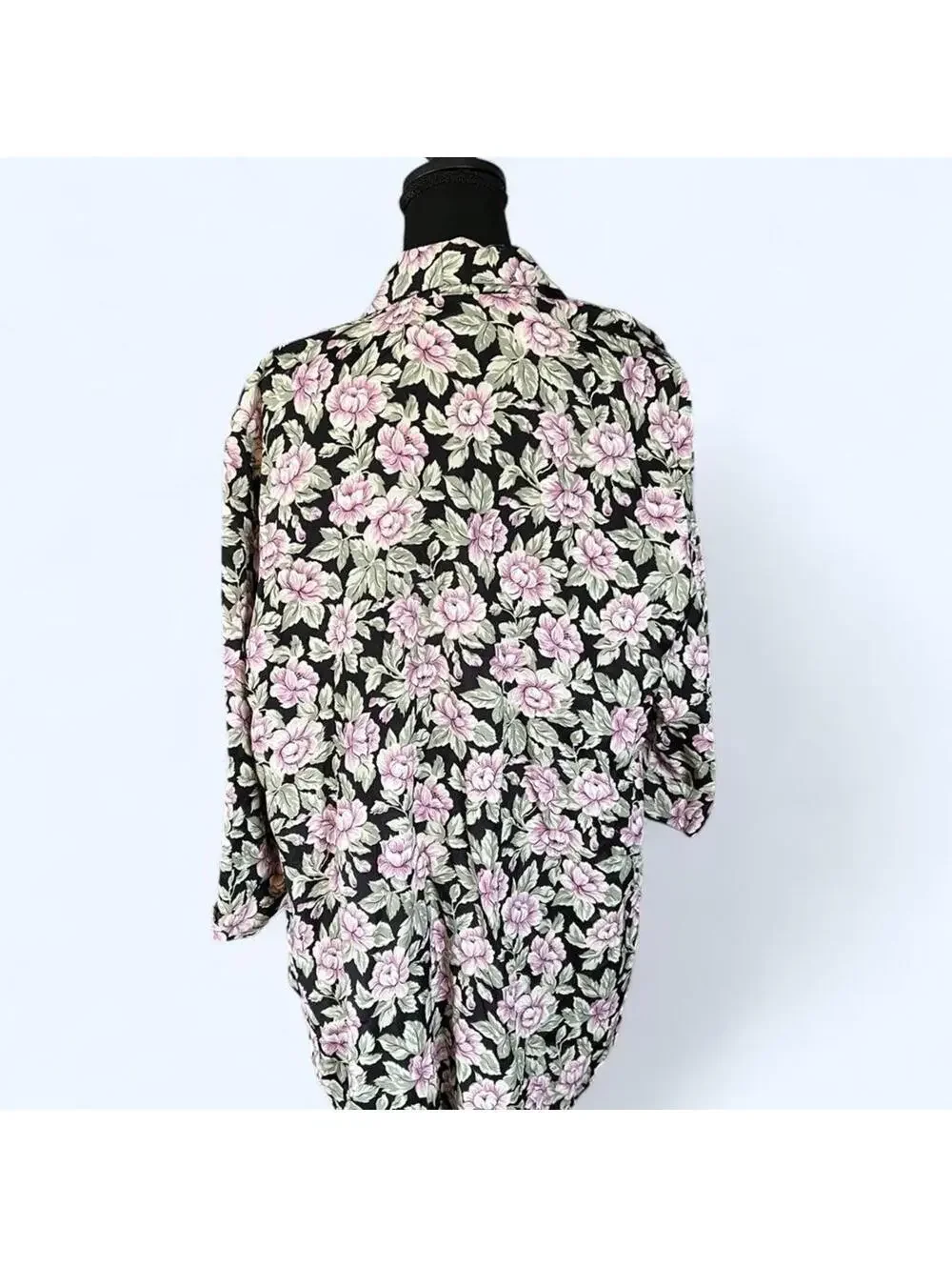 Vintage Y2K cottagecore coastal floral open front cardigan jacket petite 💗